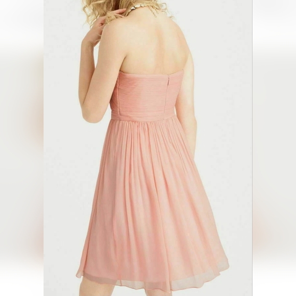 J.Crew Misty Rose Nadia Silk Strapless Dress. Size 2. New. - Picture 2 of 10